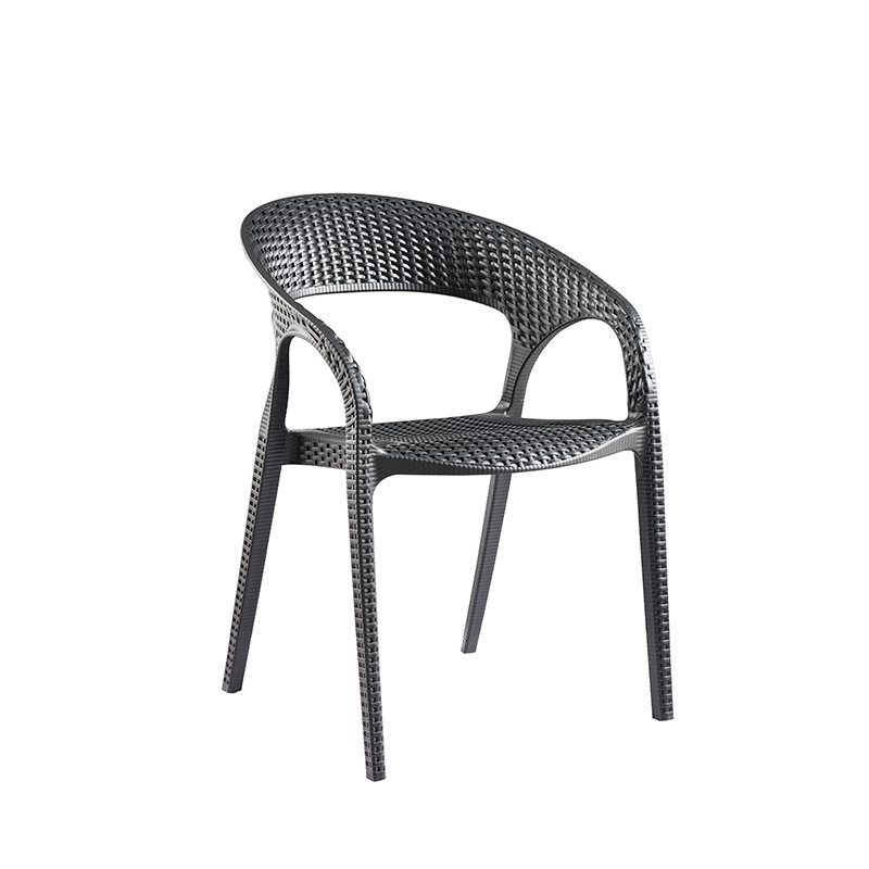 PP rattan stile caffè sedie da esterno mobili da giardino in resina plastica sedie da giardino