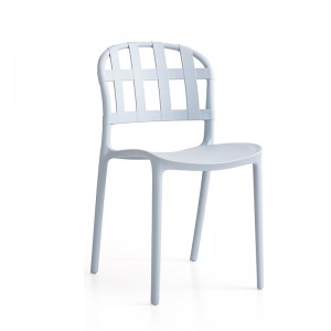 Sedia moderna color plastica in plastica backrest senza braccio fisso esterno semplice sedia da pranzo in plastica in plastica