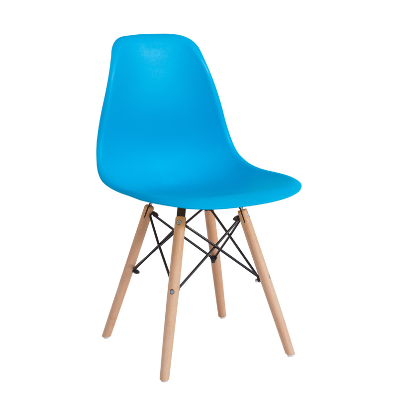 Eccellente mobilia nordica della casa di plastica Cuscino di cuoio di legno Tulip Chairs Sedia da pranzo tropicale imbottita Scandinave Chair