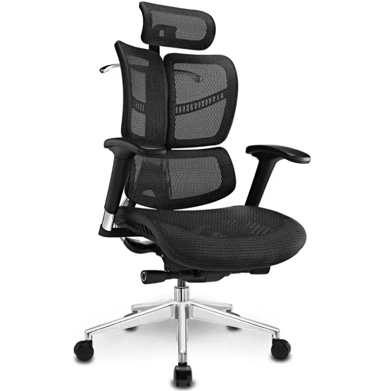 2022 mobili commerciali sedia a maglie regolabile 3D sedia da ufficio ergonomico 1 pezzo in alluminio moderno 5 anni opzionale