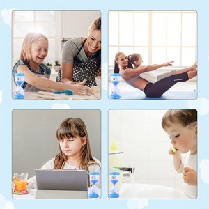 Bestseller colorato timer di sabbia di plastica in plastica orologio 2/3/5/10/15/30 min per i giochi per bambini decorazioni class