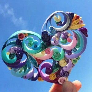 Striscia di carta colorata