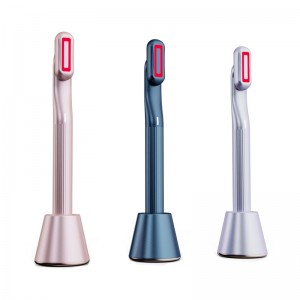 EMS RED RED LEGHT EYE BARLE 360 ROTAZIONE DI DREEE, BARLA MASSAGER EYE BEAZIA CON 38 ℃ ~ 40 ℃, booster alla crema per gli occhi con calore/vibrαzione/modalità rossa, linee sottili