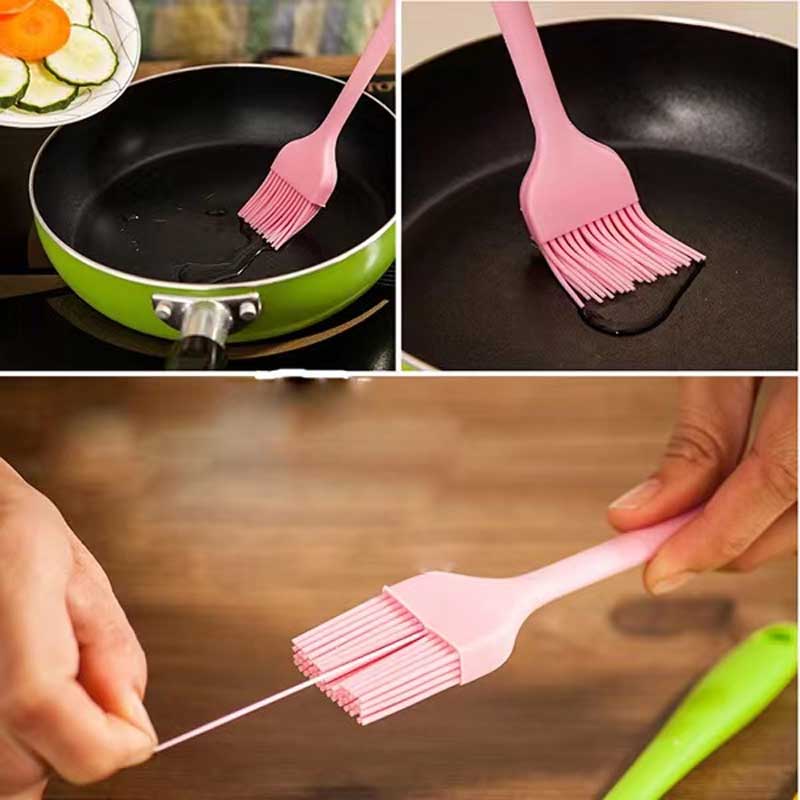 Utensili da cucina a vendita calda per utensili per alimenti a barbecue strumenti da forno silicone a olio multicolore spazzola barbecue