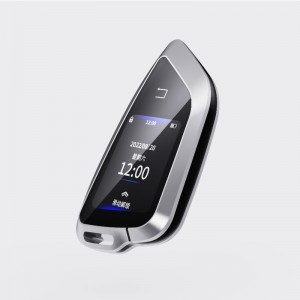 Chiave di auto LCD intelligente, voce di aggiornamento senza chiave, chiave per auto viola blocco automatico&sblocca avviatore di auto remoto, accessori antipasti di sostituzione FOB chiave, display logo del veicolo
