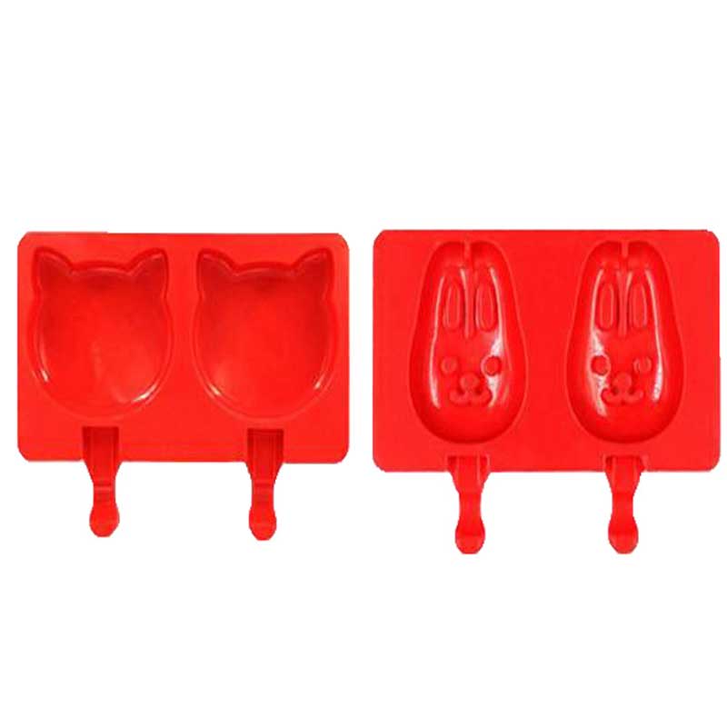 Gelato Stampi Cucina Gadget DIY Food Grade Silicone Bambini Vassoio Del Gelato Supporto Facile Da Pulire 2or3 Cavità Forma di Cartone