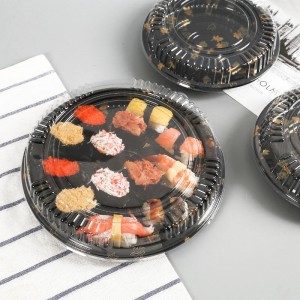 Personalizza la scatola di sushi rotonda da sushi, scatola di sushi monouso riciclabile ecologico con coperchio