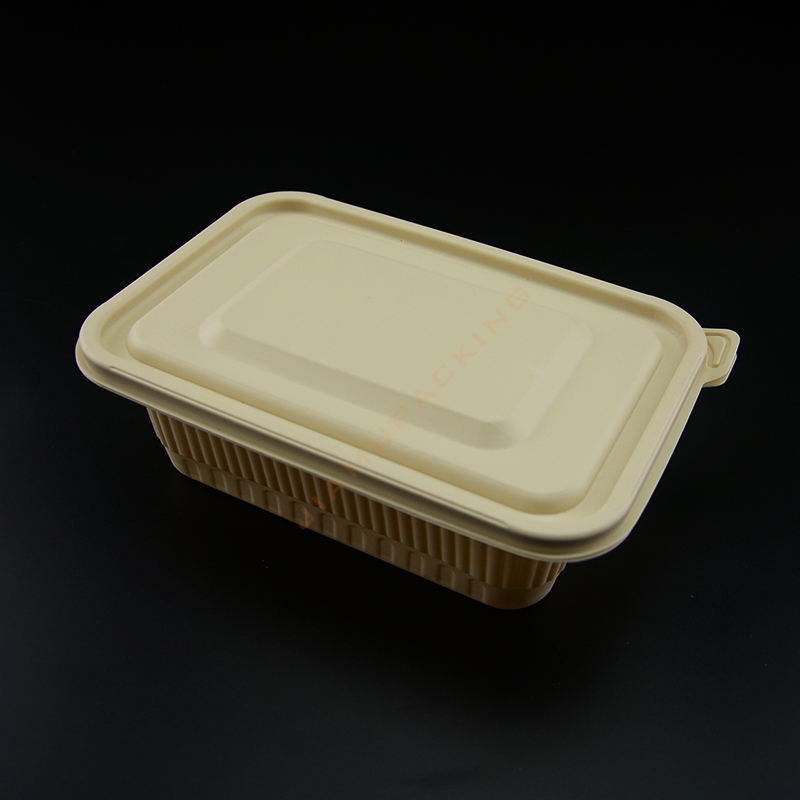 Takeaway biodegradable di mais amido di bento pranzo monouso scatole