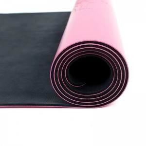 Stampato o asana Line PU Mappeto yoga in gomma all\'ingrosso, supporto personalizzato e modello personalizzato, sport di fitness ecologicinon tossici sportnon slipnon slipnaturanaturale in gomma tappetino yoga
