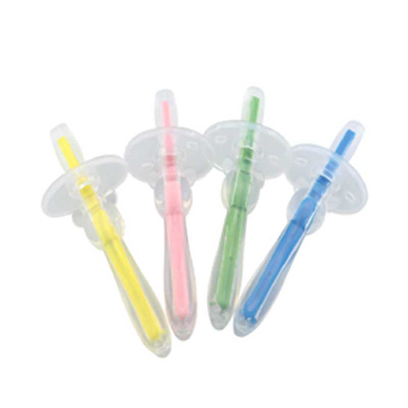 Fashion in gomma in gomma teether addestramento per bambino spazzolino da denti morbido silicone spazzolino da denti