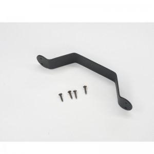 Set di maniglia della porta del fienile BH003, manico a trazione in acciaio solidonero per porte, cancelli, garage, capannoni da fienile