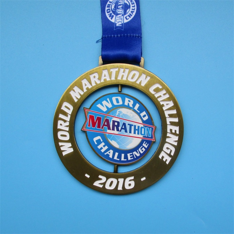 Design personalizzato World Marathon Challenge Spin Medal
