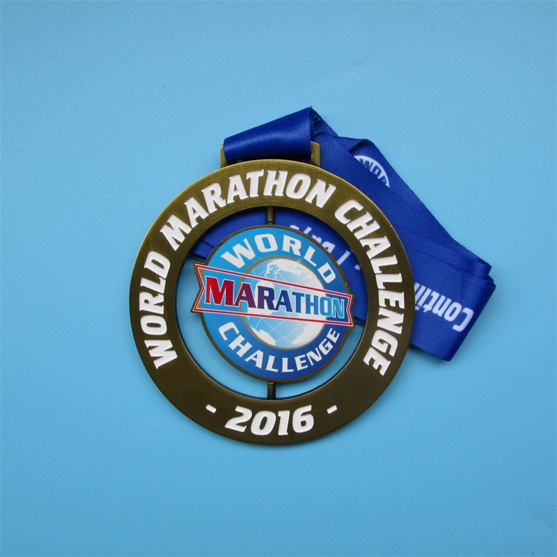 Design personalizzato World Marathon Challenge Spin Medal