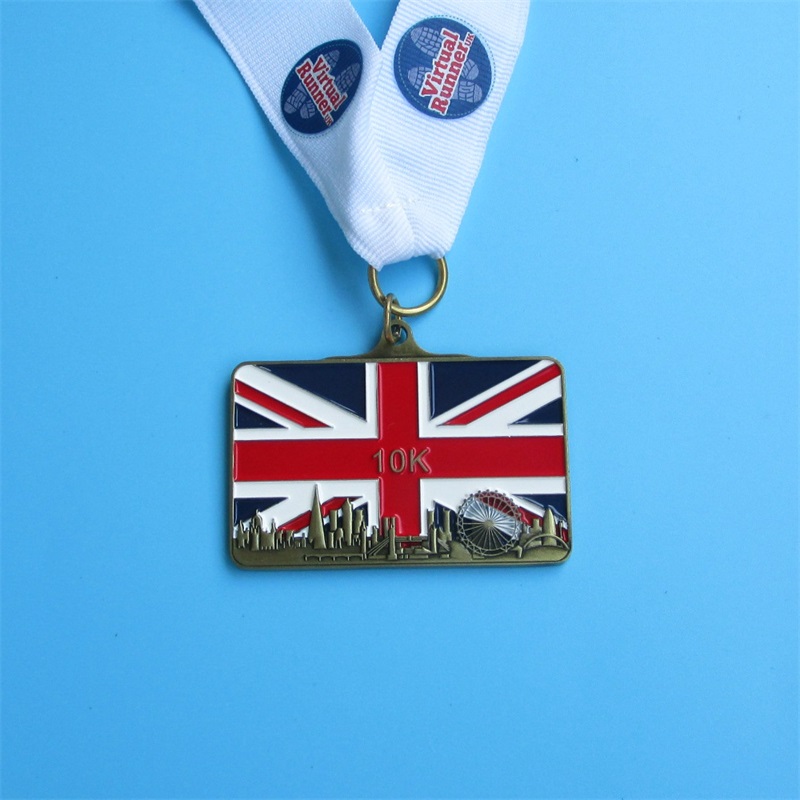 Medaglie di rame d'oro d'oro America Virtual Run Medals