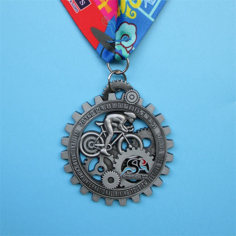 Medaglie ciclistiche della collana a medaglione personalizzate medaglie stereoscopiche 3D