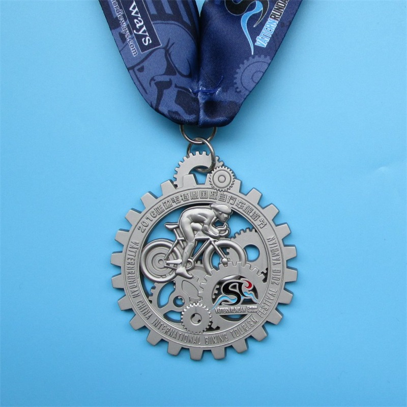 Medaglie ciclistiche della collana a medaglione personalizzate medaglie stereoscopiche 3D