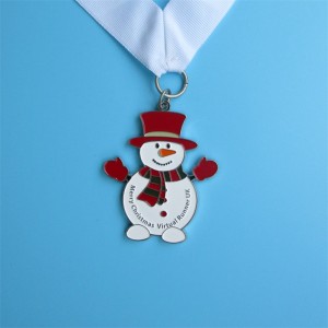 Design professionale gratuito Christmas Reg Reput Snow Man Medallion Medal Sport Sport