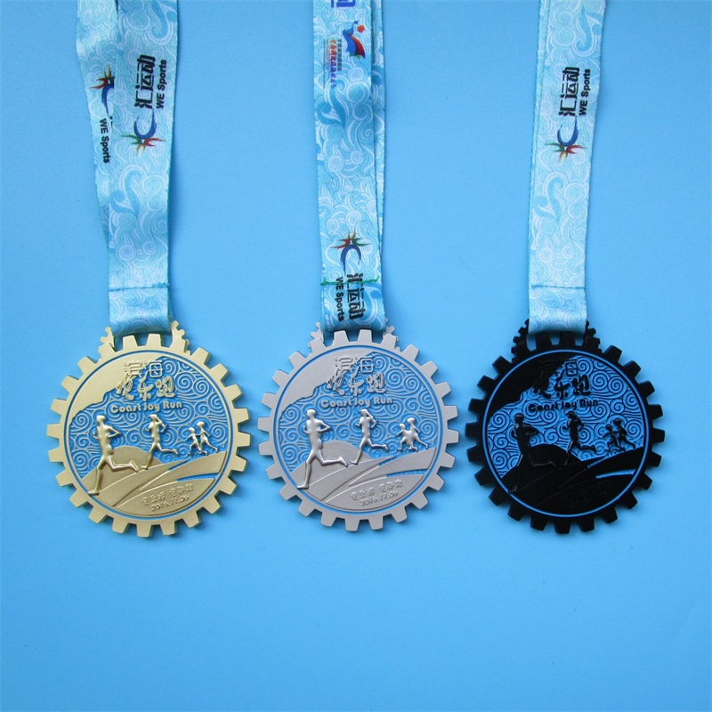 Premio maratona che esegue medaglia sportiva in metallo personalizzato