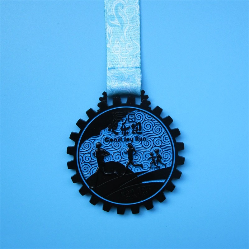 Premio maratona che esegue medaglia sportiva in metallo personalizzato