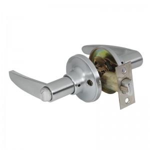 7302 Manico della porta della privacy con piastra a chiavistello rimovibile, set di serrature per leva della porta in metallo per camera da letto e bagno