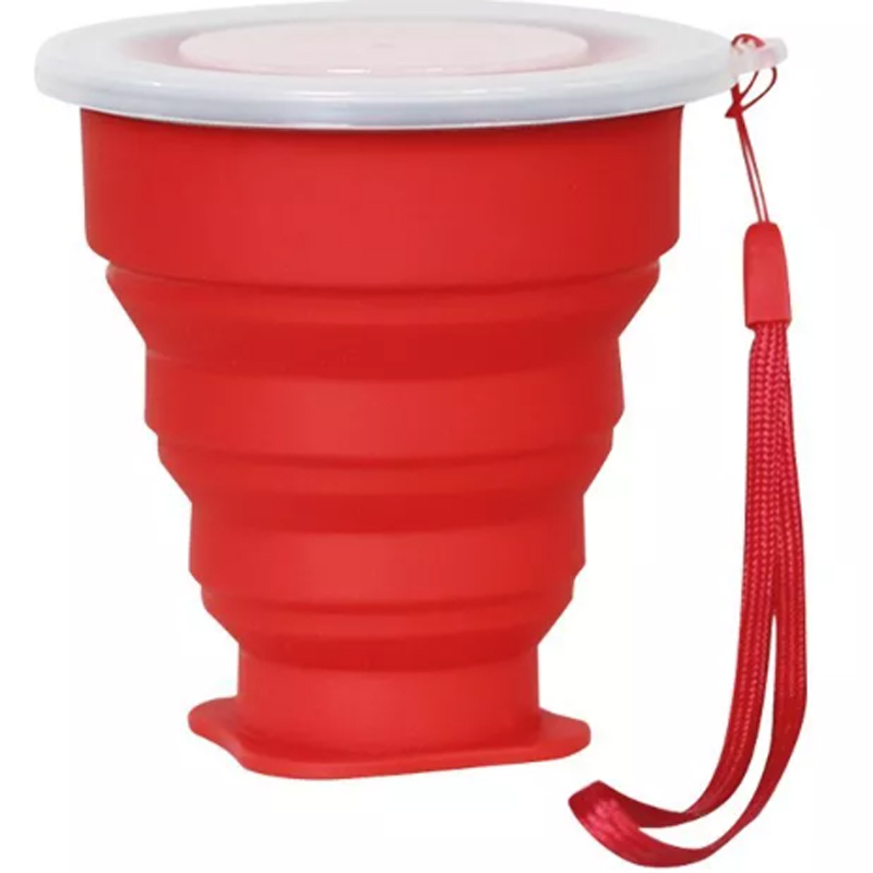 Viaggia Coffee Camping in acciaio inossidabile silicone pieghevole tazza silicone pieghevole tazza da campeggio con coperchi per bere tazza per escursioni all'aperto