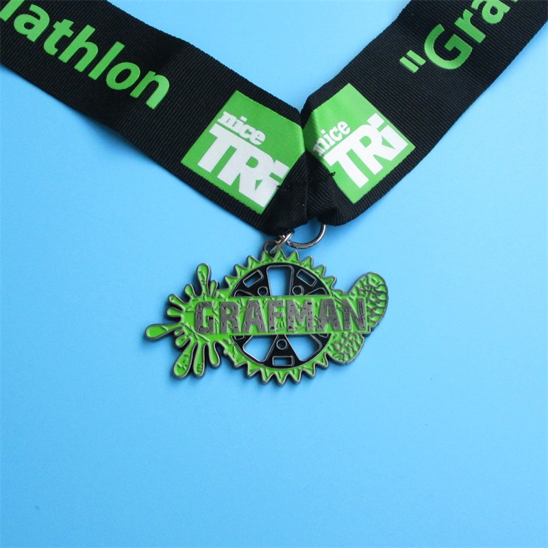 Gear Design Race Award 3D Metal Hanger Gold Medal Sports Medal personalizzato