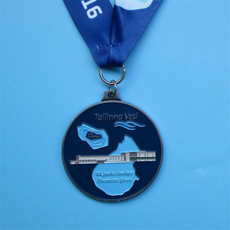 Medaglia di sfida combinata calcio di calcio di calcio di pallavolo che gestisce la medaglia sportiva in metallo