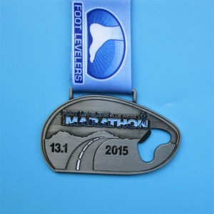 Medaglie ciclistiche di collana personalizzata medaglie metalliche antiche placcate