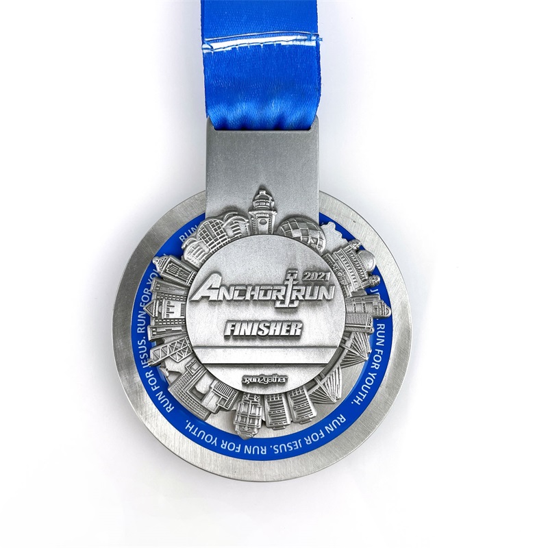 Medaglia commemorativa in lega 3D intagliatura in lega di zinco