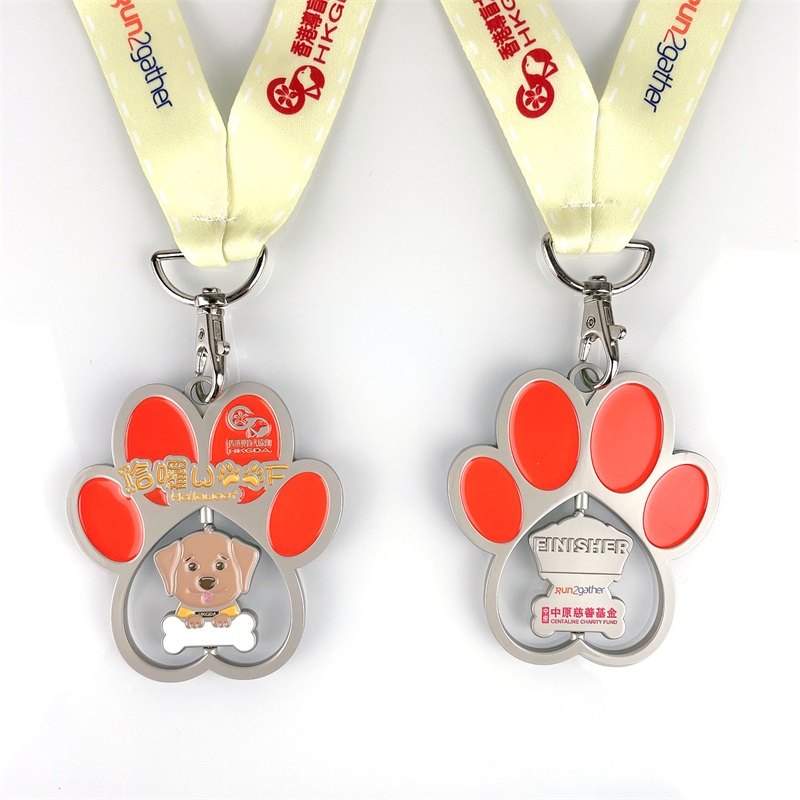 Guida medaglia in metallo intagliato in lega di zinco 3D Guida al cane premi Metal Awards Design per animale