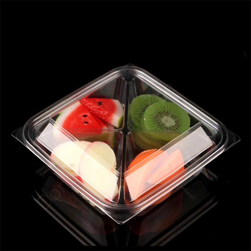 Plastica in plastica usa e getta insalata insalata di blister in scatola imballaggio con coperchio