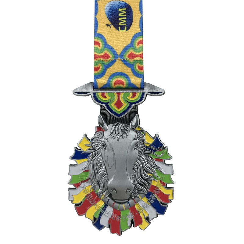 Design speciale antico argento placcato 4D medaglie sportive e medaglie commemorative delnastro