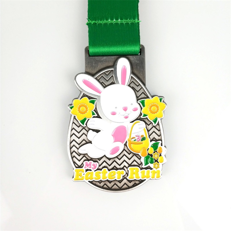 Design per il coniglietto di Pasqua&medaglie di uova di Pasqua medaglie di metallo 3d