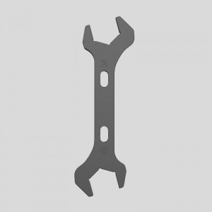 Una chiave fissata un porto in alluminio in alluminio a doppia testa in alluminio