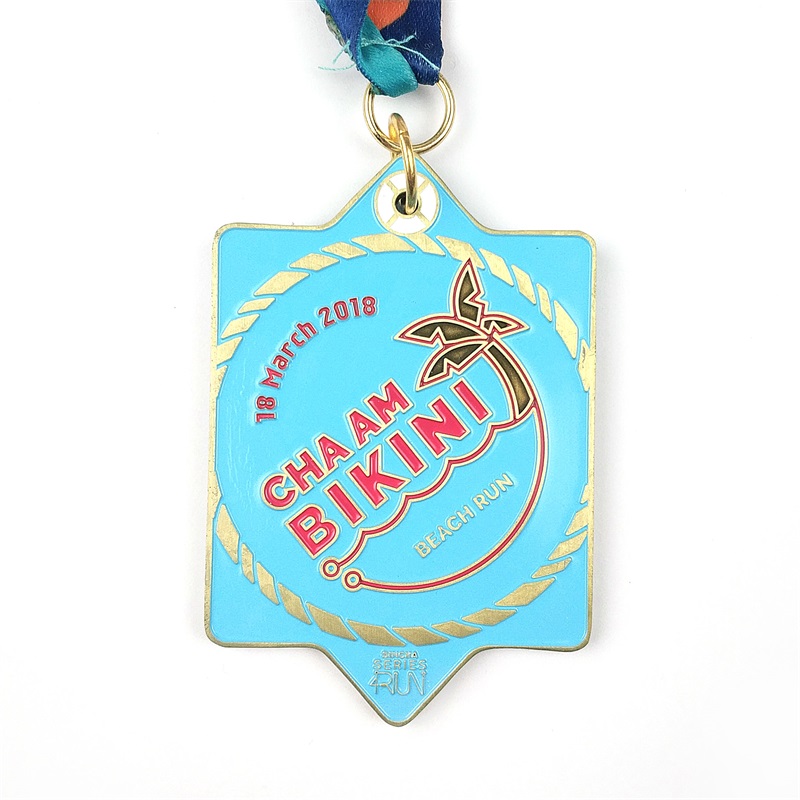 Premio maratona che esegue medaglie di sport in metallo personalizzato intrecciato