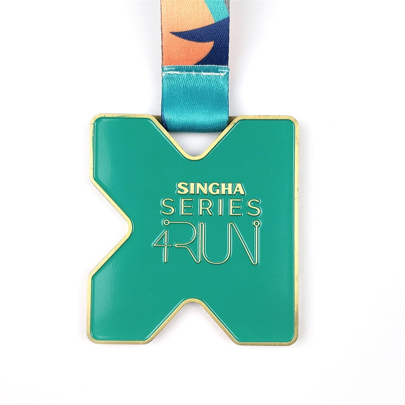 Medaglie personalizzate in smalto 3D Gold Metal Award Marathon Running Sport Medal