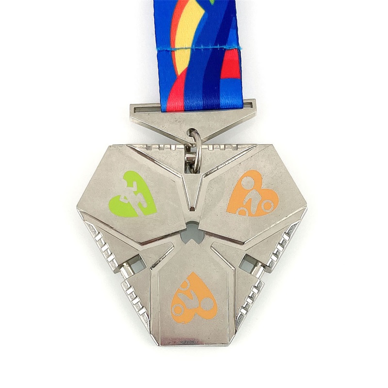 Medaglia di campione medaglie antiche personalizzate Rebin Design 3D Triathlon Medal