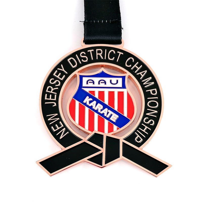 Medaglia di sport in metallo a forma personalizzata per l'ingrosso medaglie da gara di boxe kungfu