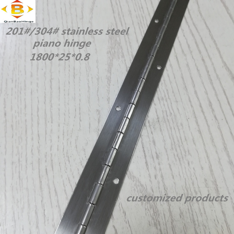 cerniera lunga personalizzata 201#304#Spessore da 0,8 mm in acciaio inossidabile a cerniera per pianoforte a fila continua cabina per pianoforte a fila