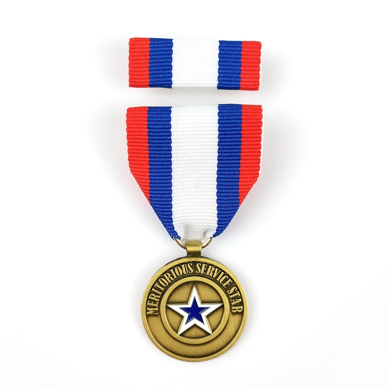 Medaglia d'onore del logo della società oro lucido personalizzato