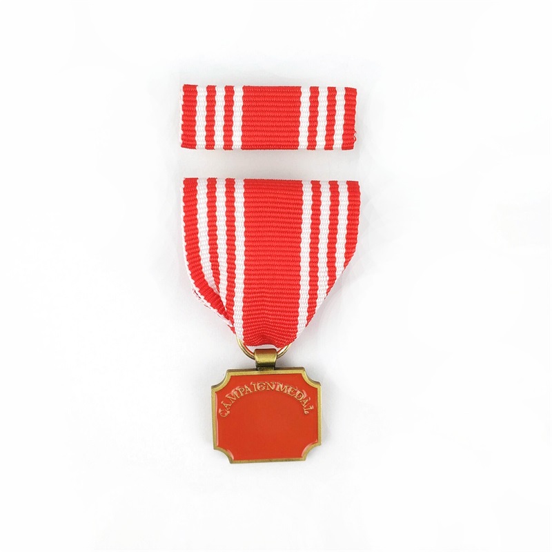 Medaglione a spillo duro Medaglion Distinta di badge in metallo 3D medaglie di attività e premi onorano medaglie connastro corto