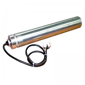 Rullo elettrico DCnon standard di dritta 76/82, motore incorporato,nastro trasportatore in acciaio inossidabile personalizzato, ruota sincrona, pignone a doppia riga di potenza zincata, rivestimento in gomma