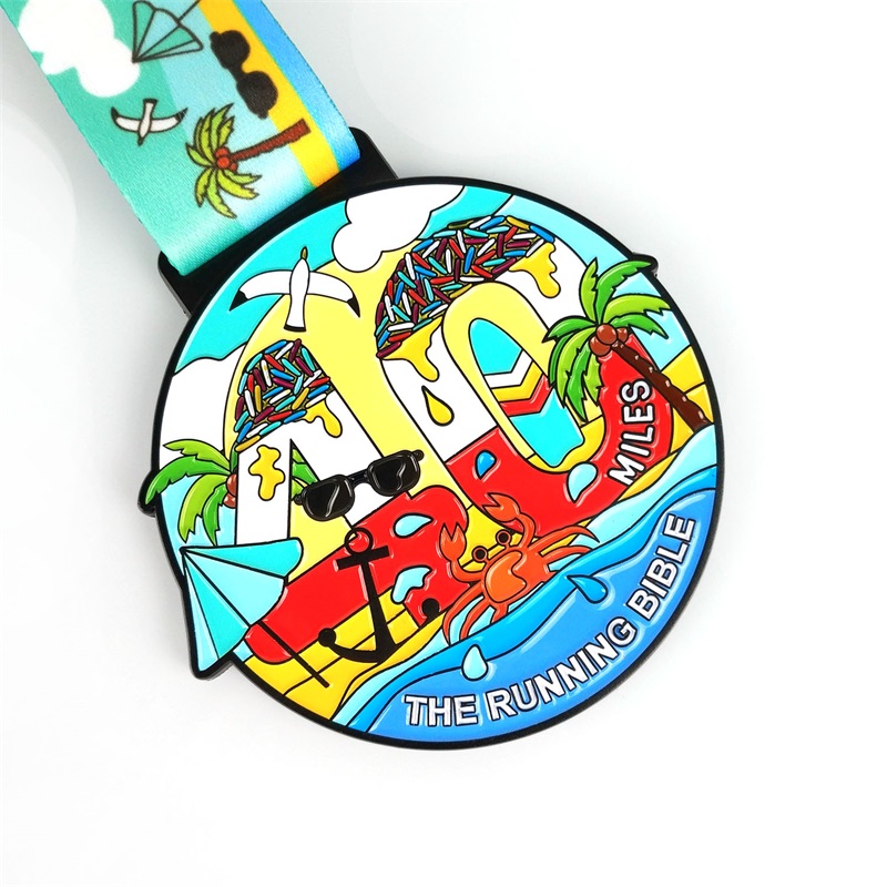 Logo personalizzato con medaglie d'argento in oro vuotonastro in metallo personalizzato Brasile Green maratona rotonda maratona