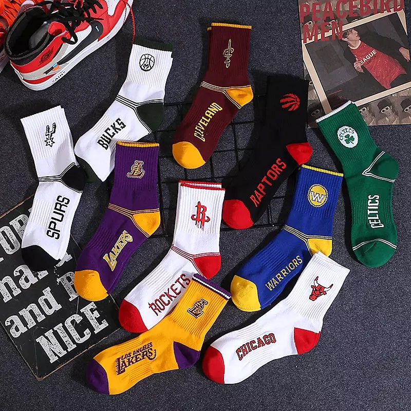 Calzini da uomo Trendy Basketball Team Calzini da maglia personalizzati calzini sfocati caldi