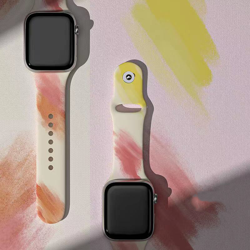 Stampa cinturino per orologi sportivi in ​​gomma in silicone per iwatch