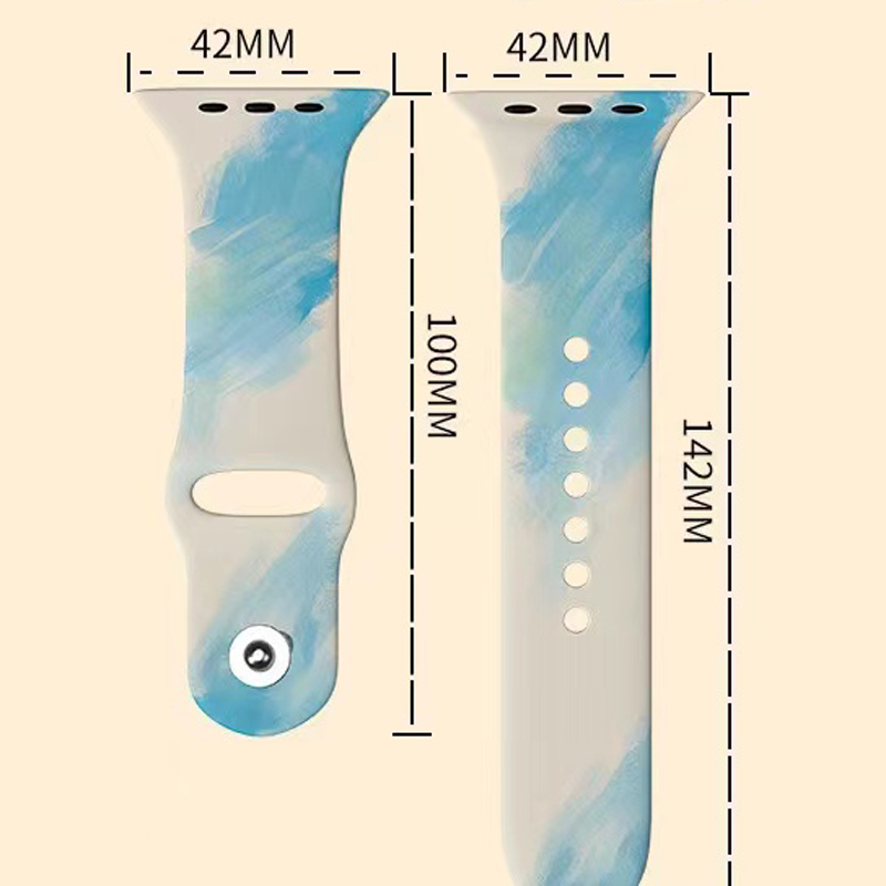 Stampa cinturino per orologi sportivi in ​​gomma in silicone per iwatch