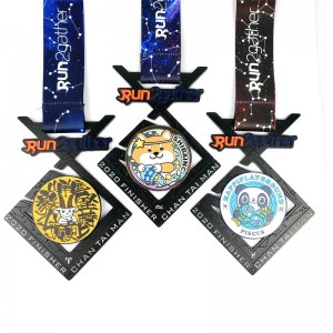 Maratona personalizzata mezza maratona medaglia sportiva medaglie rotonda a forma all\'ingrosso