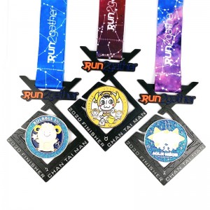 Maratona personalizzata mezza maratona medaglia sportiva medaglie rotonda a forma all\'ingrosso