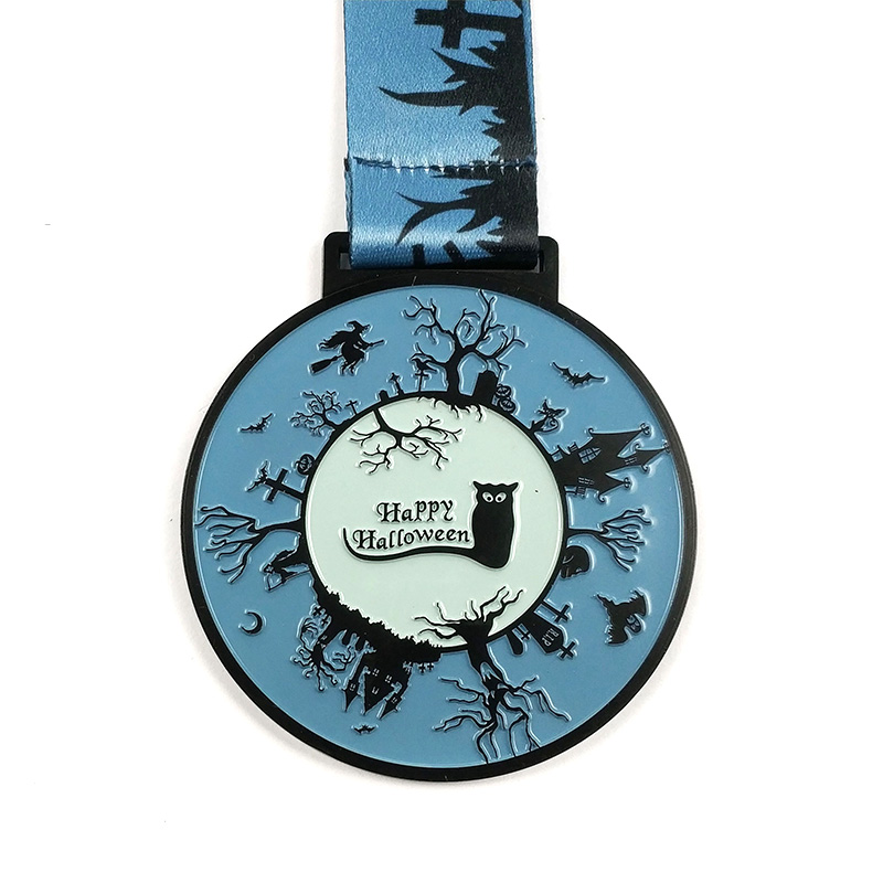 Funny Custom Metal Sport Award Halloween Hallowmas Run Medals
