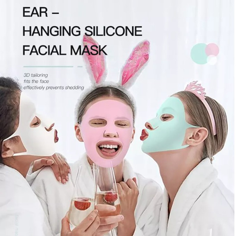 Maschera di silicone riutilizzabile copertura maschera della pelle silicone maschera riusabile idratante silicone silicone maschera anti-evaporazione maschera strumenti di cura del viso